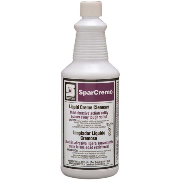 Spartan Chemical SparCreme 1 Quart Lime Scent Restroom Cleaner 732003 - main